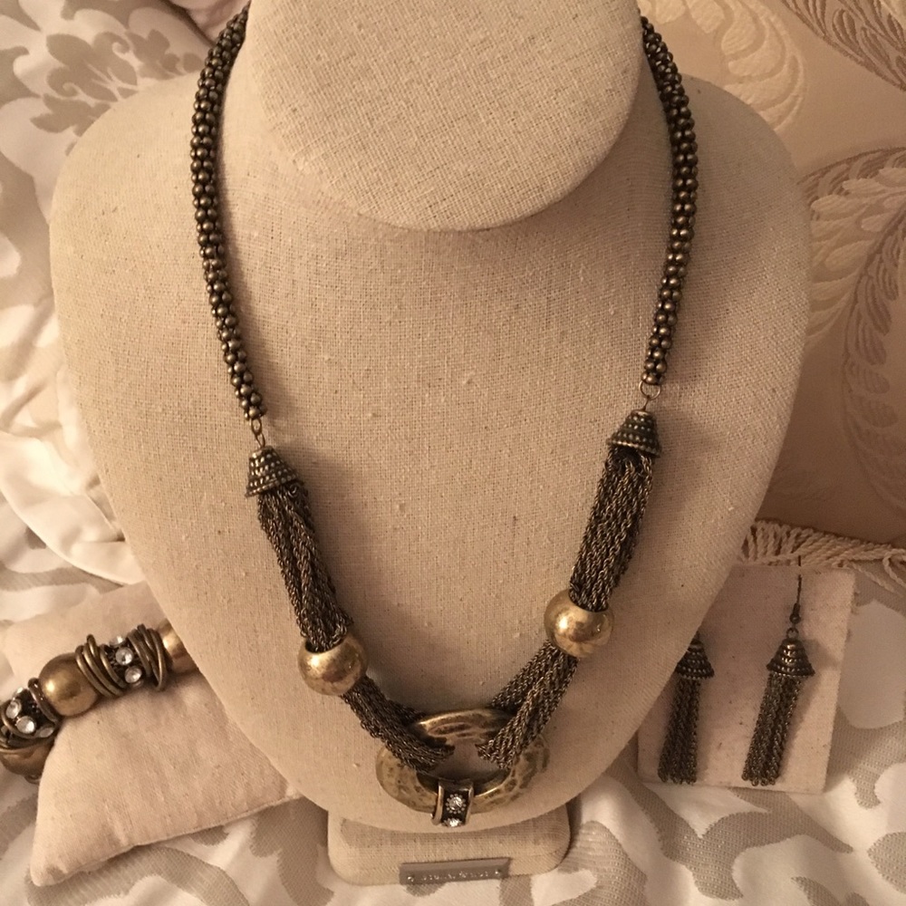 Bronze statement necklace